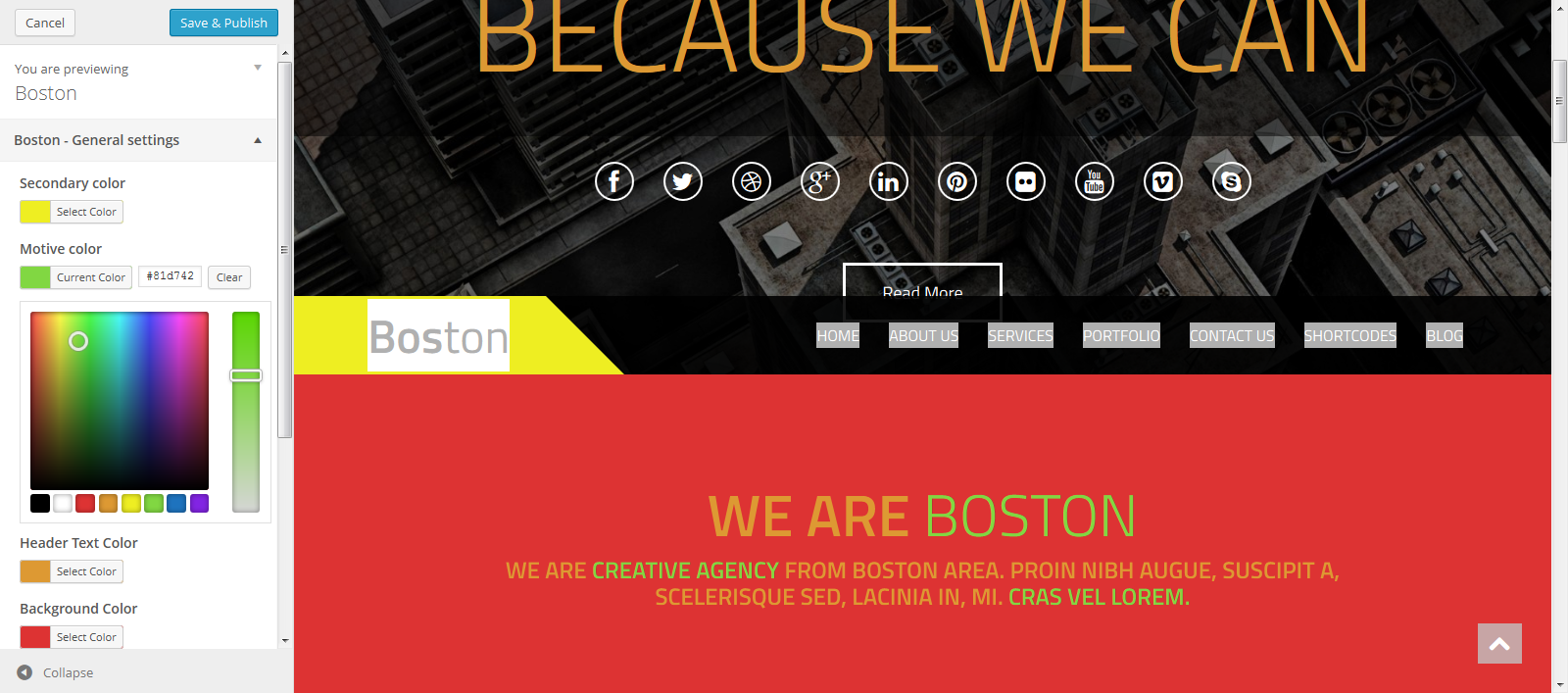 Customize Boston — WordPress2