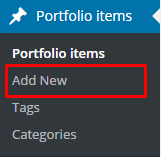 Add a new portfolio item
