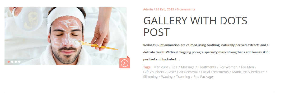 Gallery post with pagination