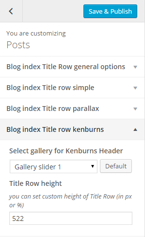 Pages blog index title row kenburns options