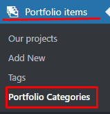 Creating new Portfolio Categories